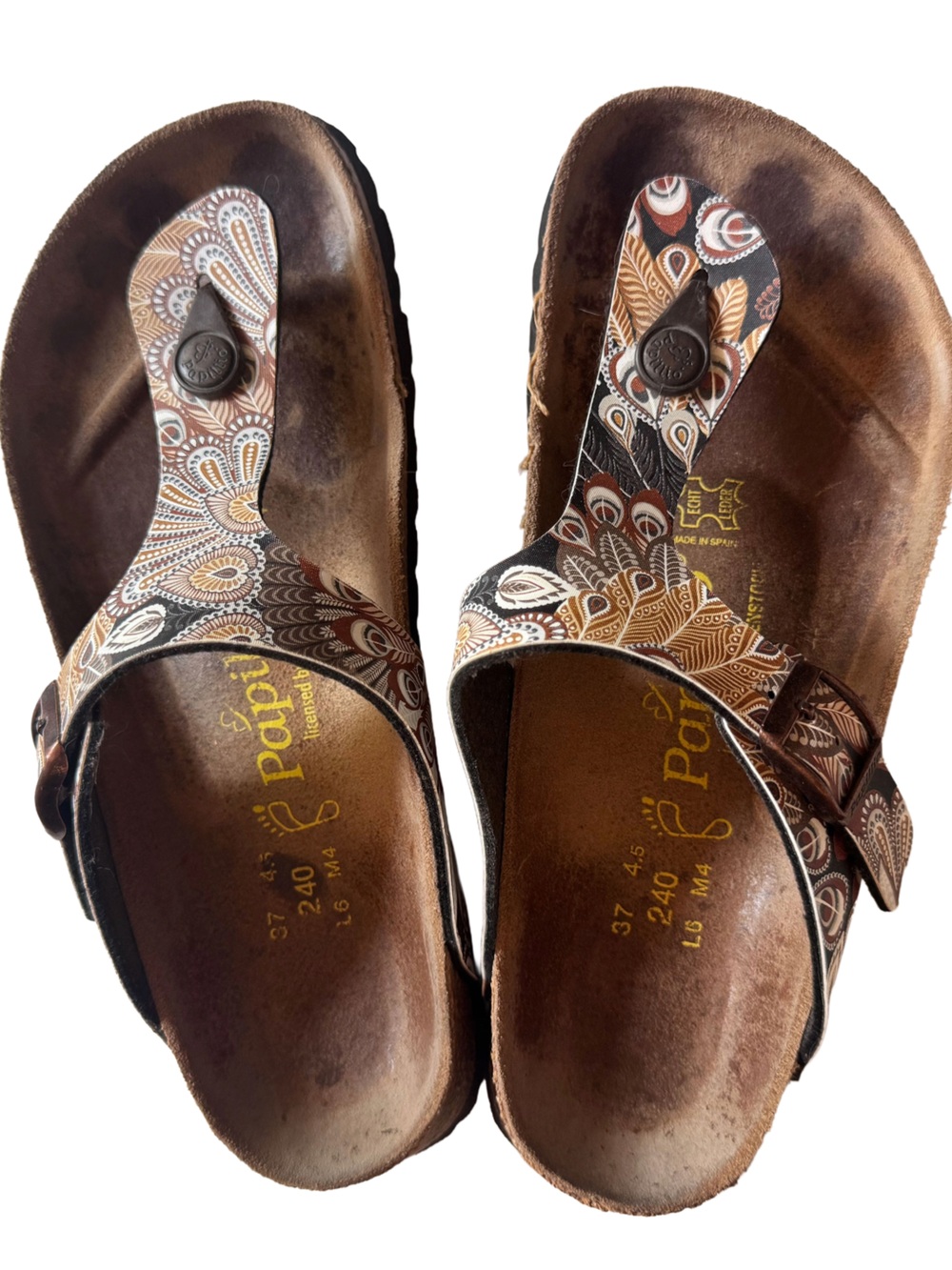 Birkenstock Papillio Gizeh Thong in Paisley Print, 37 (7-7.5)
